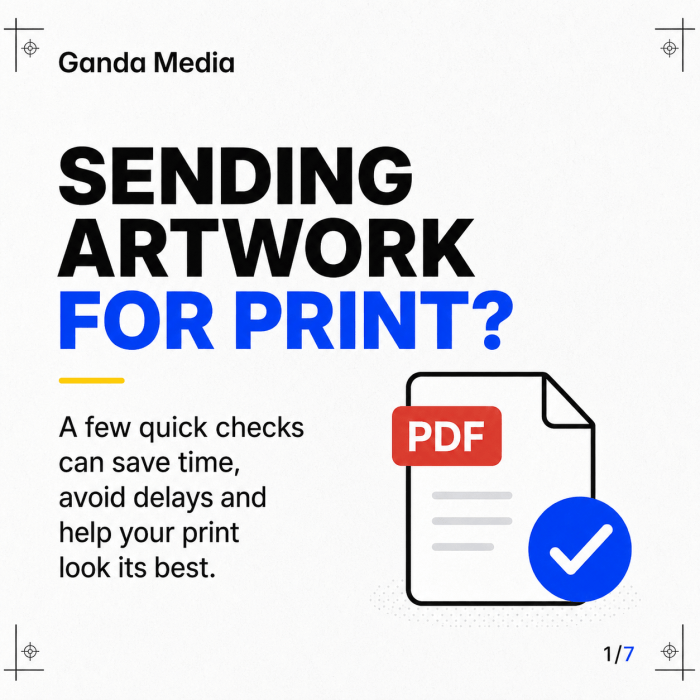 Sending artwork for print?