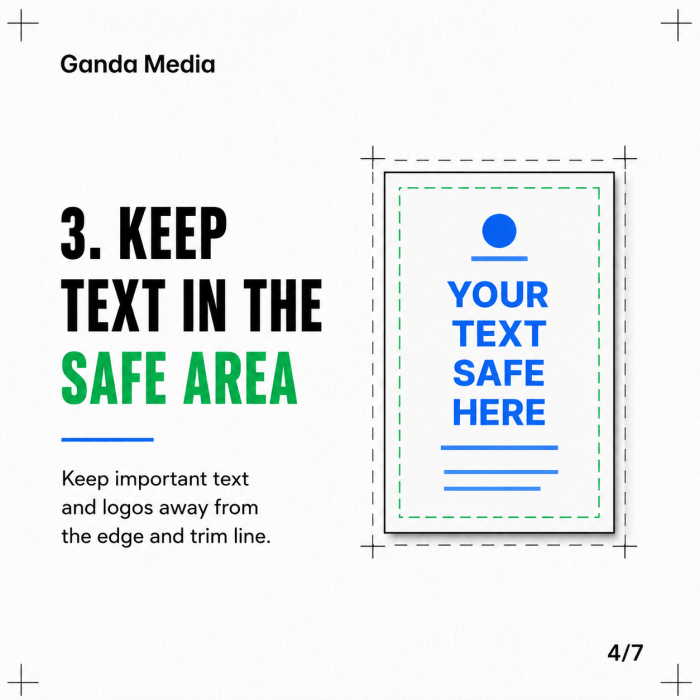 Keep text in the safe area