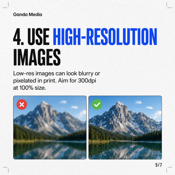 Use high-resolution images