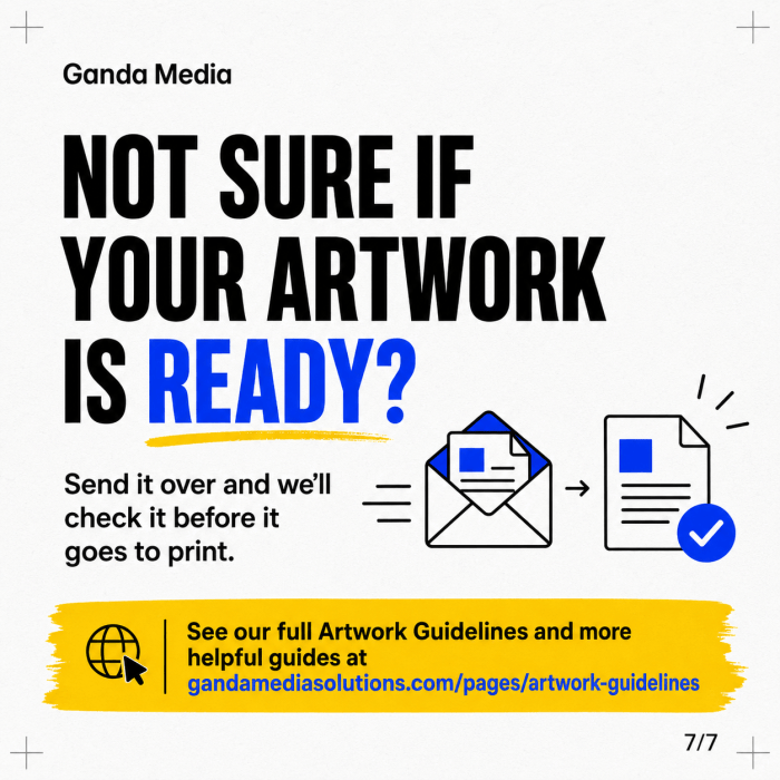 Not sure if your artwork is ready? Contact us!