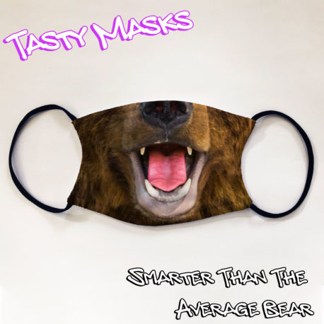 Facemask design of bear's nose and mouth