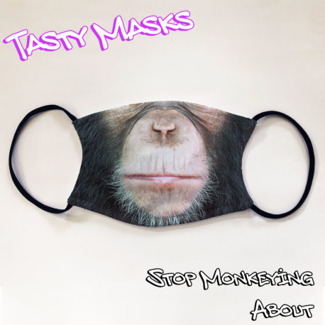Facemask design of chimpanzee monkey face nose & mouth