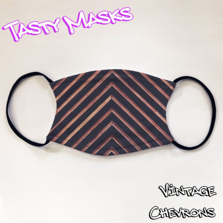 Facemask with repeating chevron design